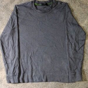 HUGO BOSS Gray Crewneck Premium Treated Cotton Sweater Pullover
